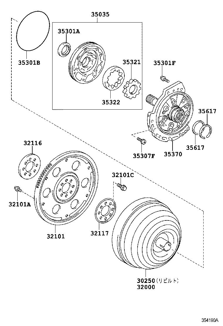 32101-02030 GEAR SUB-ASSY, DRIVE PLATE & RING product image