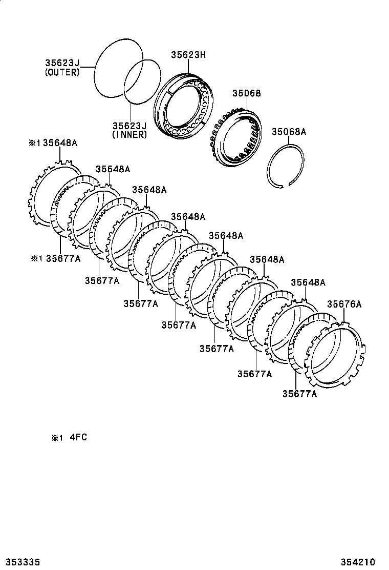 35623-33040 PISTON, 1ST & REVERSE BRAKE product image