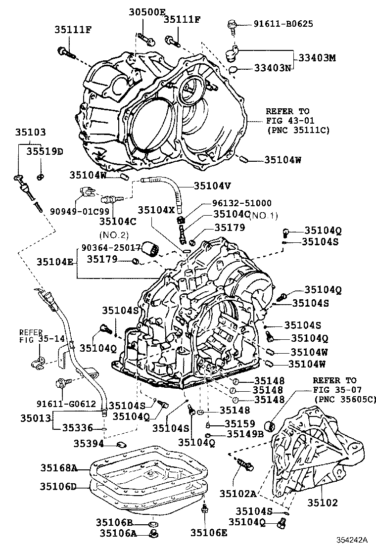 Toyota 35013-48080 TUBE SUB-ASSY, TRANSMISSION OIL FILLER
