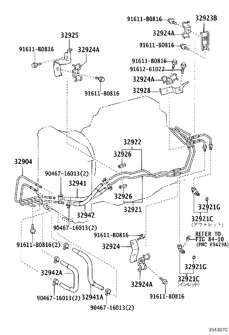 32921-37050 TUBE, OIL COOLER INLET, NO.1 product image