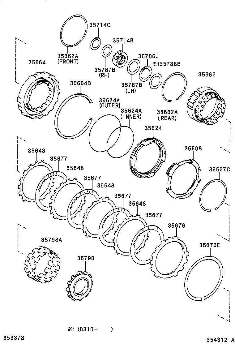 Toyota 35624-33020 PISTON, 2ND BRAKE