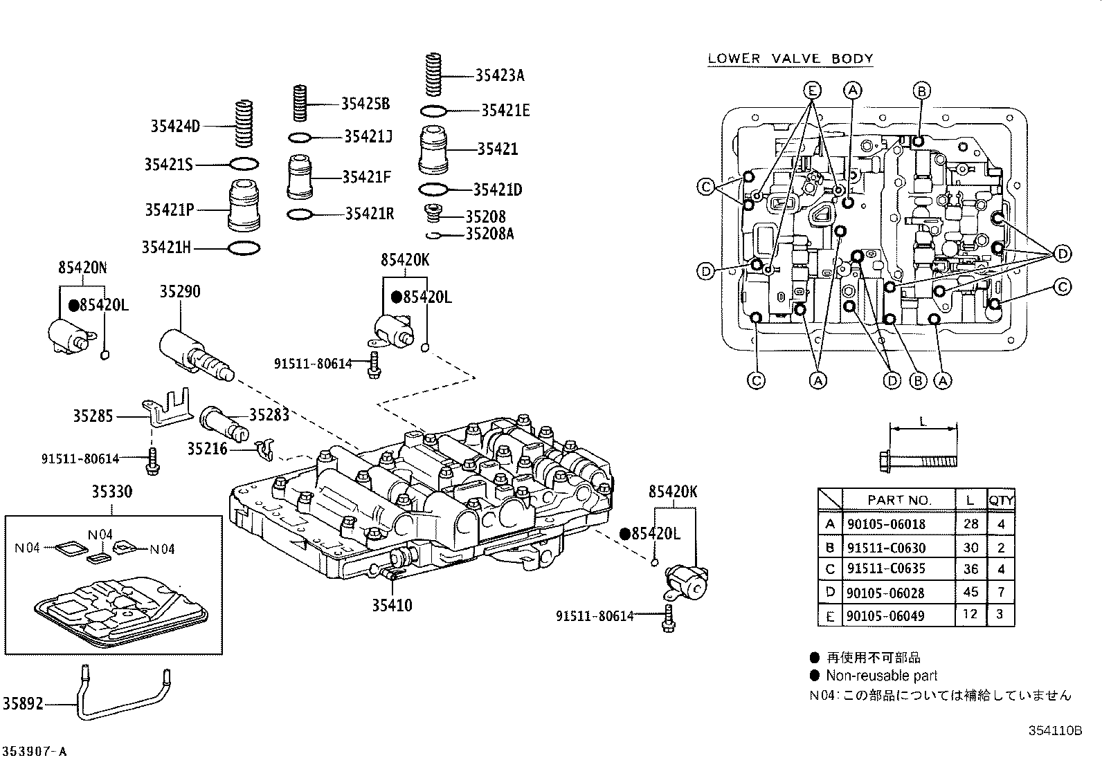 35410-25110 BODY ASSY, TRANSMISSION VALVE product image
