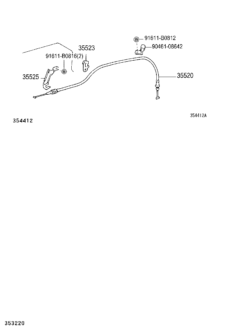 35523-25010 CLAMP, THROTTLE CABLE product image