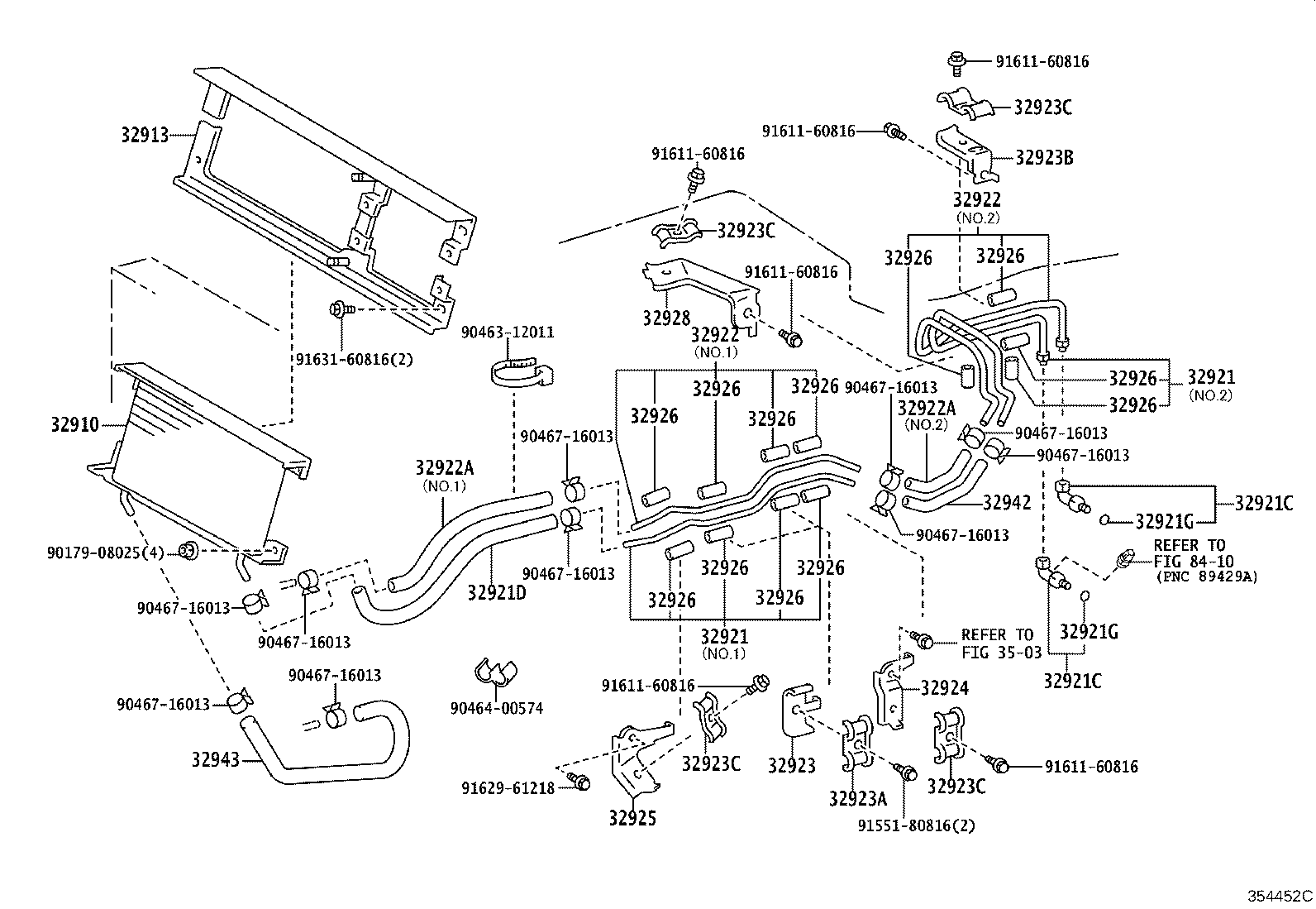 32943-65020 HOSE, TRANSMISSION OIL COOLER, NO.1 product image