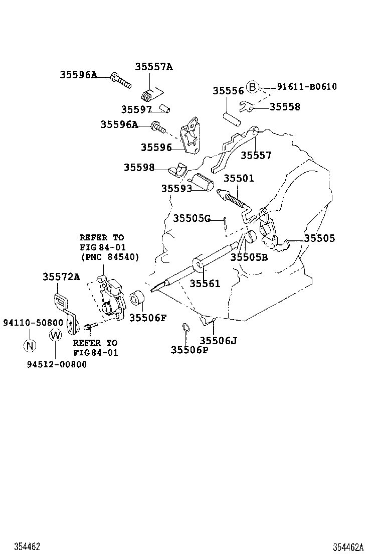 35572-44040 LEVER, TRANSMISSION CONTROL SHAFT product image