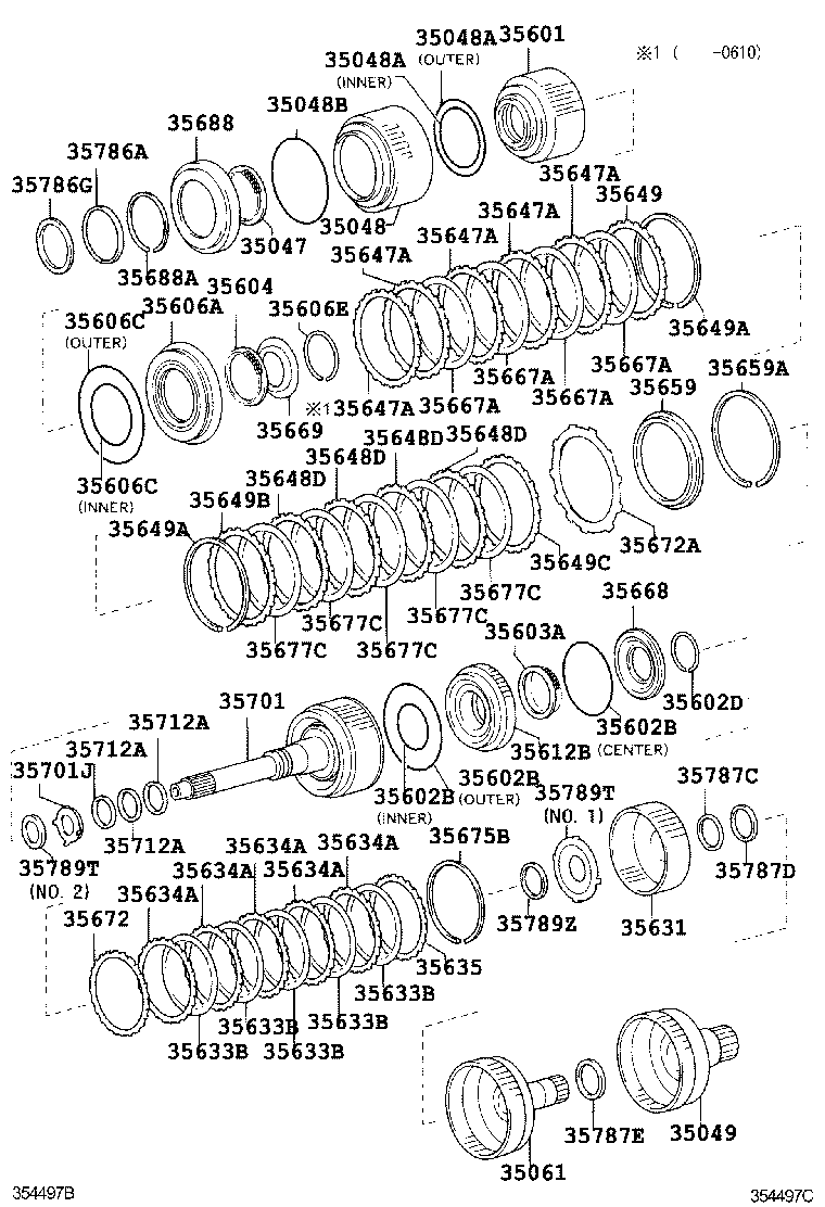35048-50010 PISTON SUB-ASSY, REVERSE CLUTCH product image