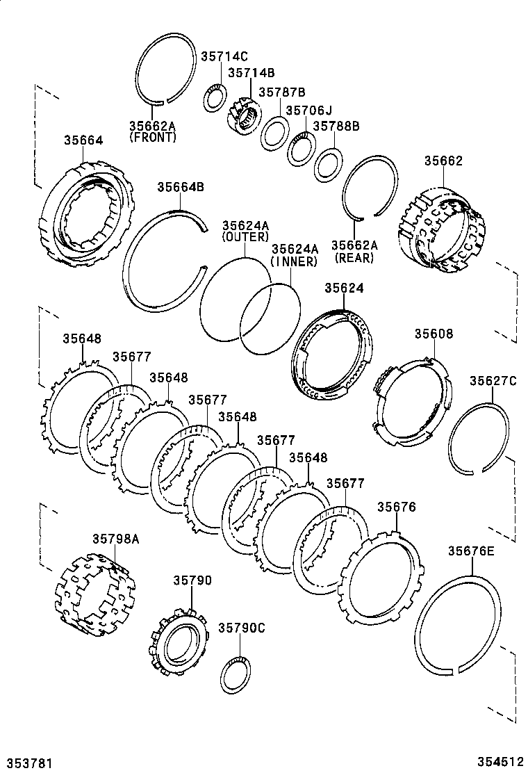 35624-28010 PISTON, 2ND BRAKE product image