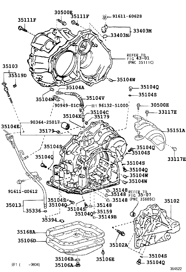 35013-06090 TUBE SUB-ASSY, TRANSMISSION OIL FILLER product image