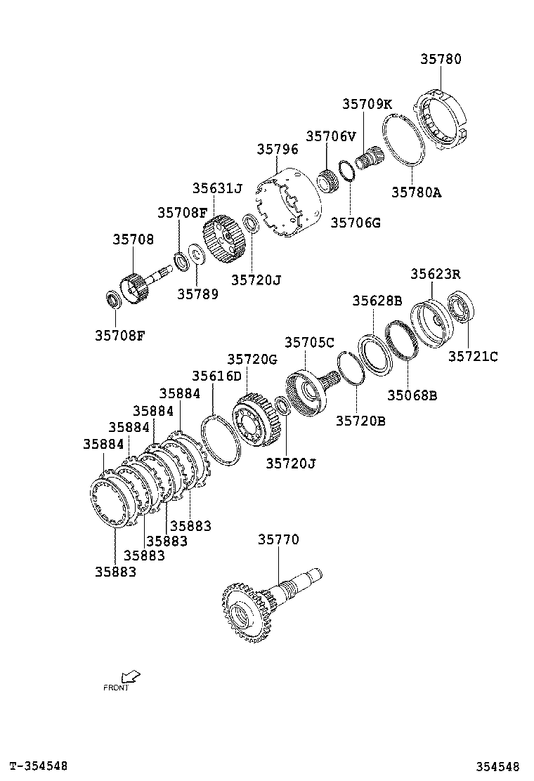 35705-87503 SHAFT SUB-ASSY, PLANETARY OUTPUT product image