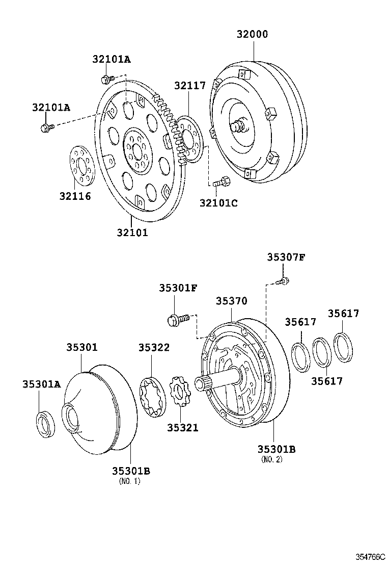 Toyota 35786-04010 RACE, THRUST BEARING (FOR STATOR SHAFT)