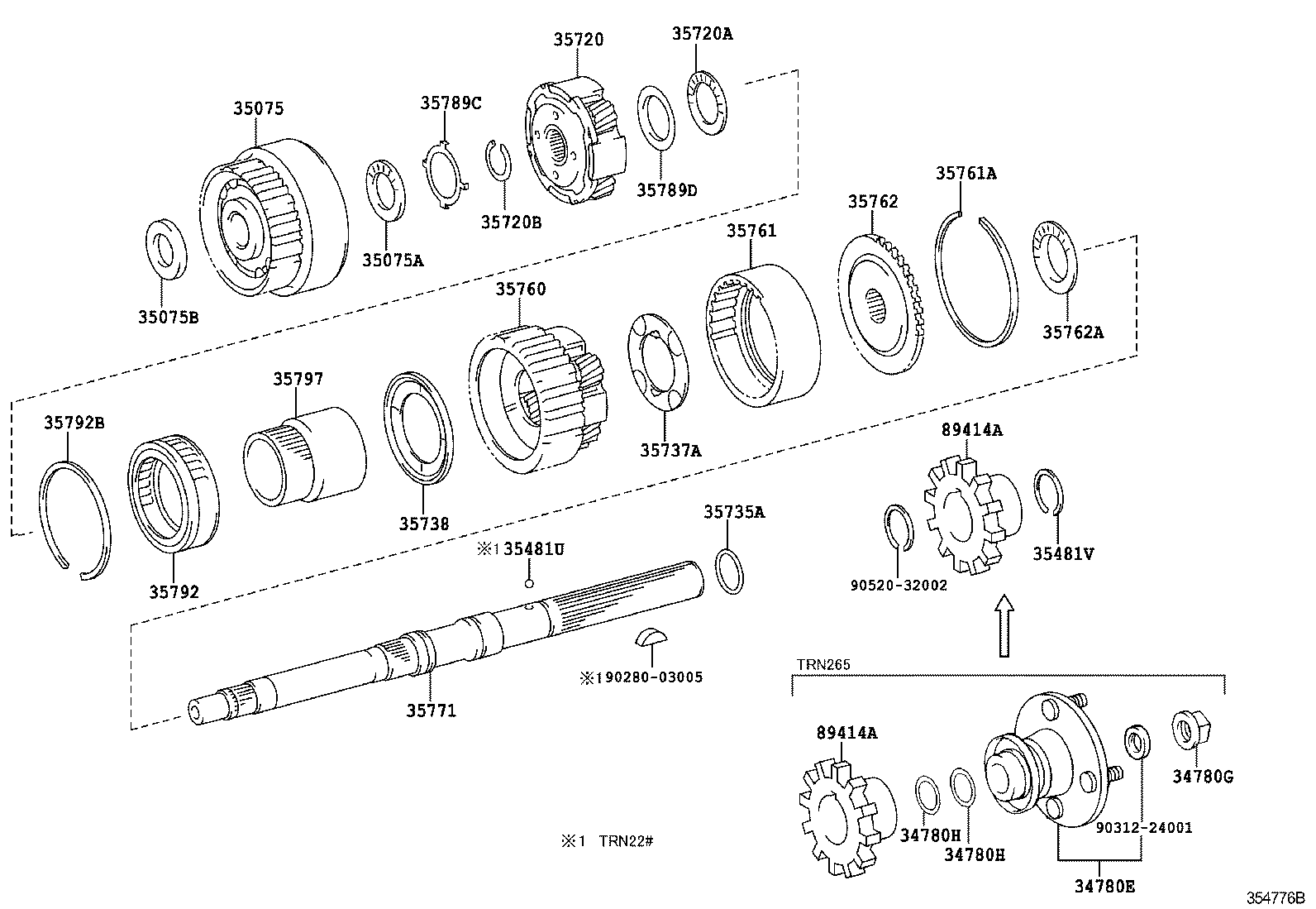 Toyota 35760-04030 GEAR ASSY, REAR PLANETARY