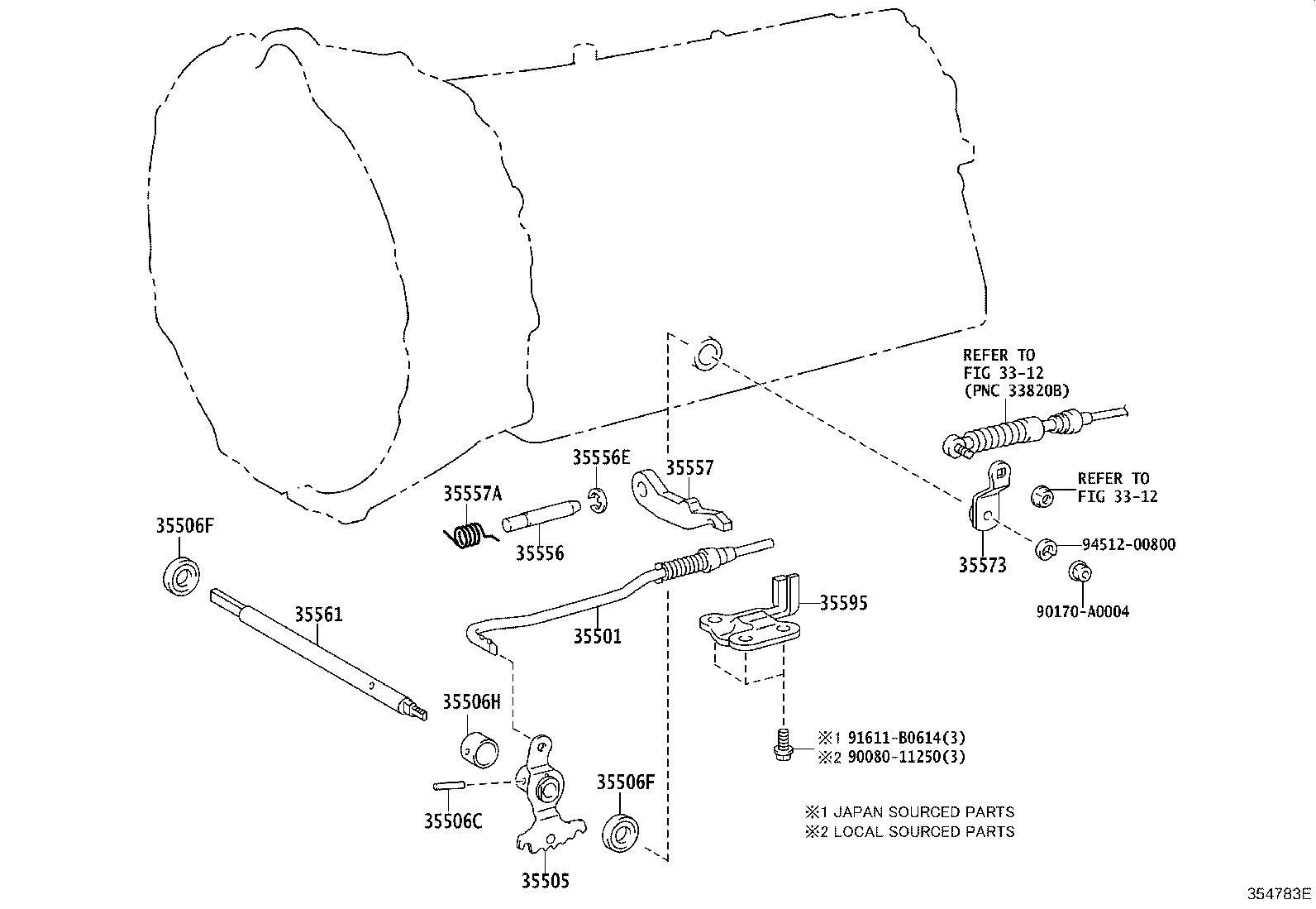 35501-04010 ROD SUB-ASSY, PARKING LOCK product image