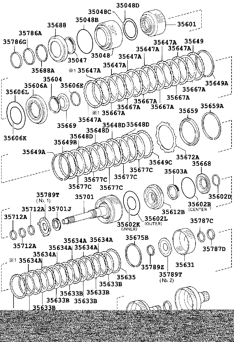 Toyota 35612-0C010 PISTON, FORWARD CLUTCH