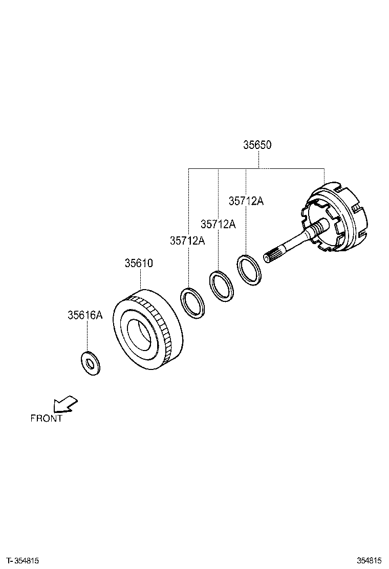 35610-87403 CLUTCH ASSY, FRONT MULTIPLE DISC product image