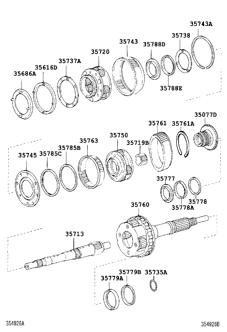 35076-22010 FLANGE SUB-ASSY, FRONT PLANETARY RING GEAR product image