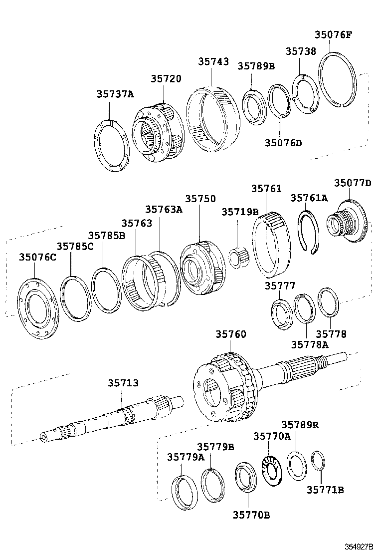 35076-22010 FLANGE SUB-ASSY, FRONT PLANETARY RING GEAR product image