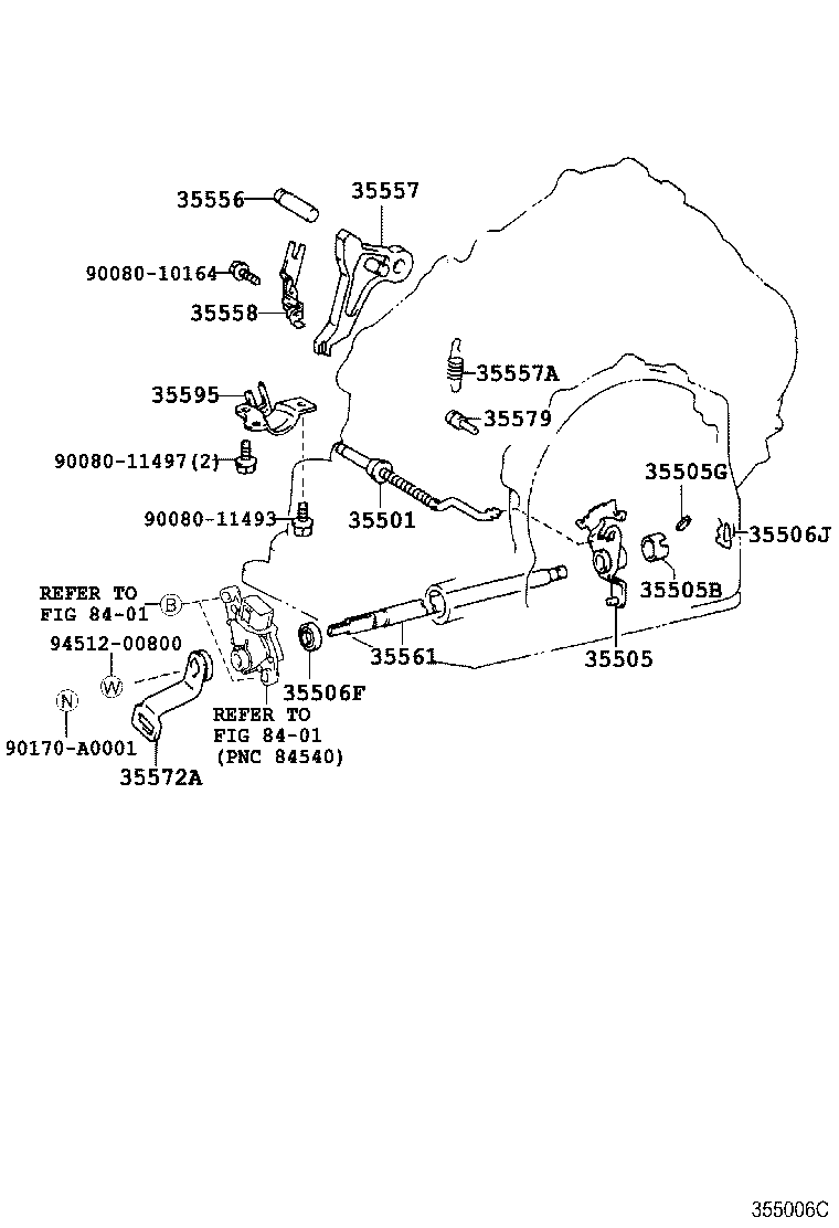 35501-07010 ROD SUB-ASSY, PARKING LOCK product image