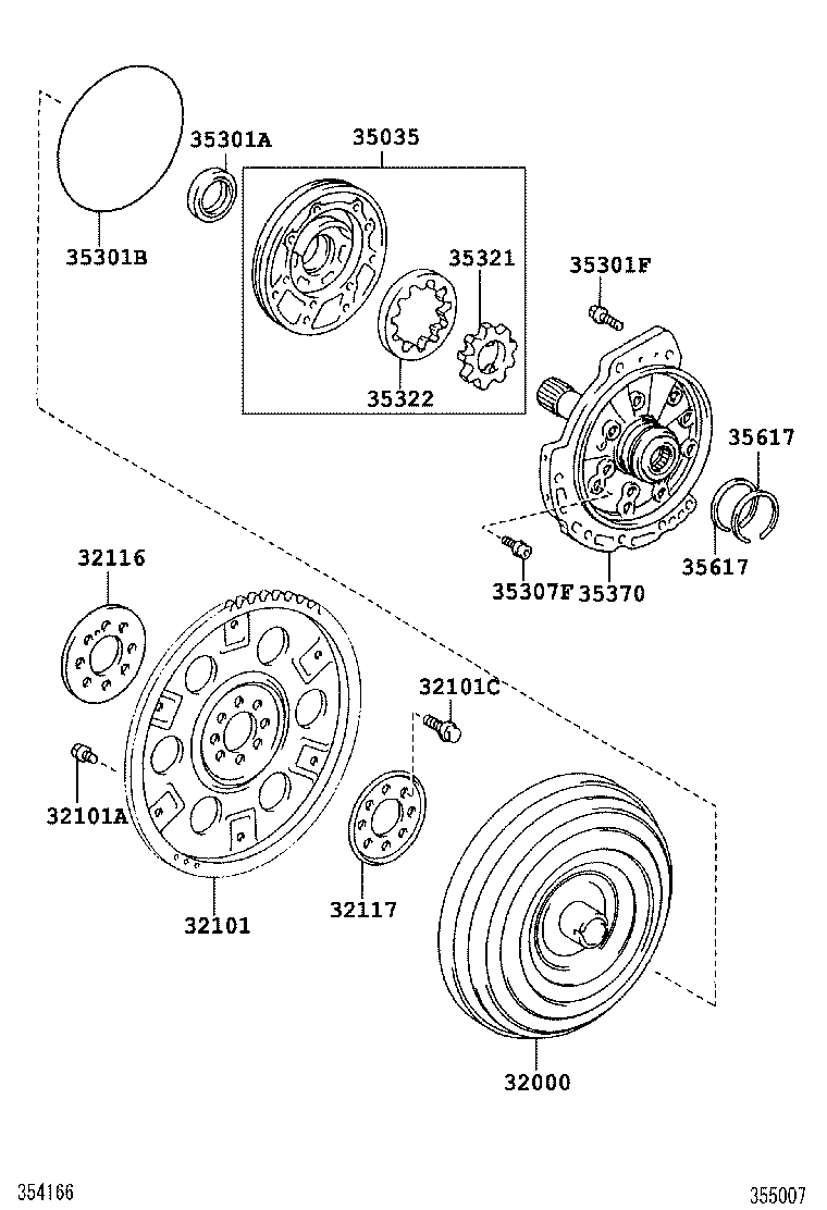 35322-07010 GEAR, FRONT OIL PUMP DRIVEN product image