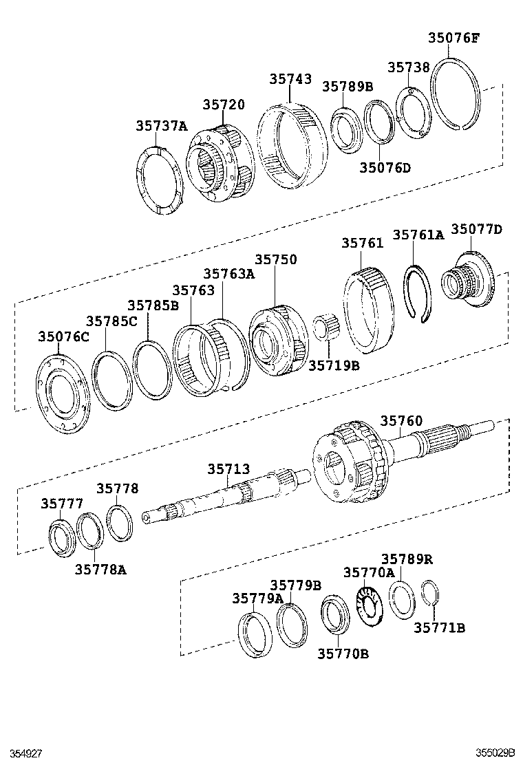 Toyota 35760-22040 GEAR ASSY, REAR PLANETARY