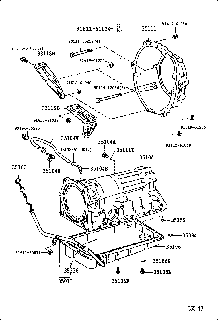 35013-26270 TUBE SUB-ASSY, TRANSMISSION OIL FILLER product image