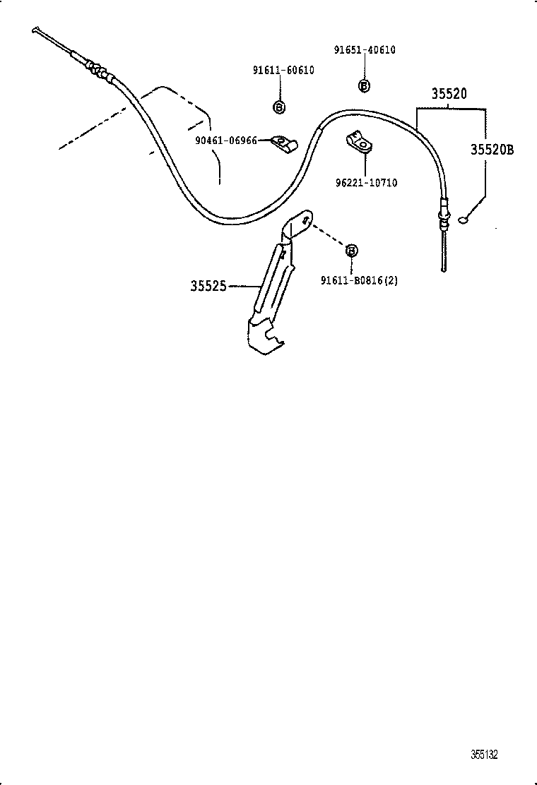 35525-26040 BRACKET, THROTTLE CABLE product image