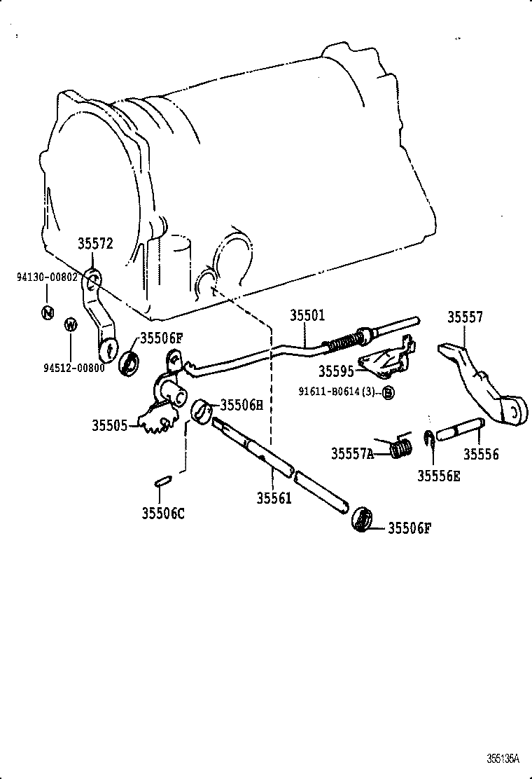 35525-26040 BRACKET, THROTTLE CABLE product image