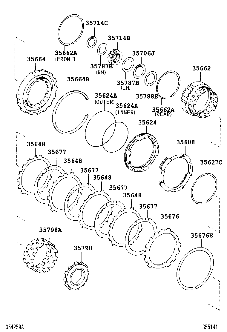 35624-28010 PISTON, 2ND BRAKE product image