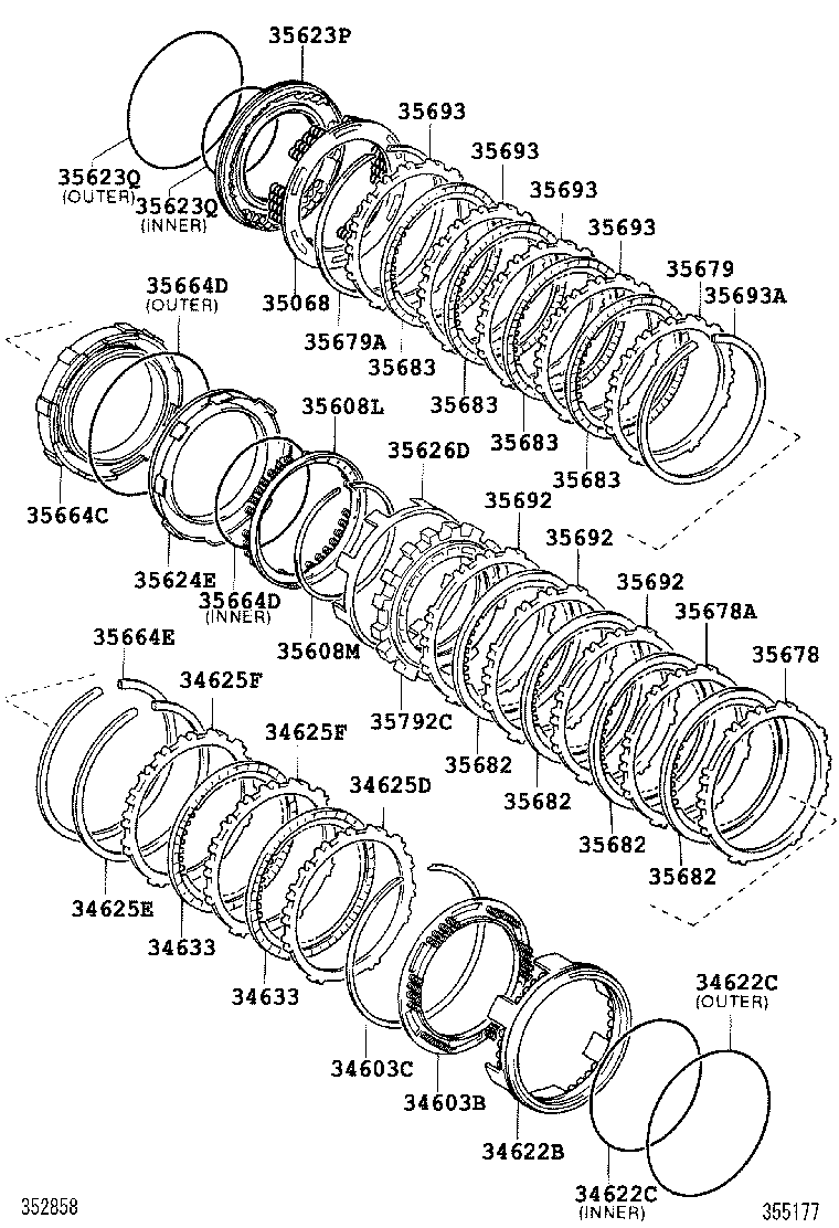 35677-32080 DISC, CLUTCH (FOR 1ST & REVERSE BRAKE) product image