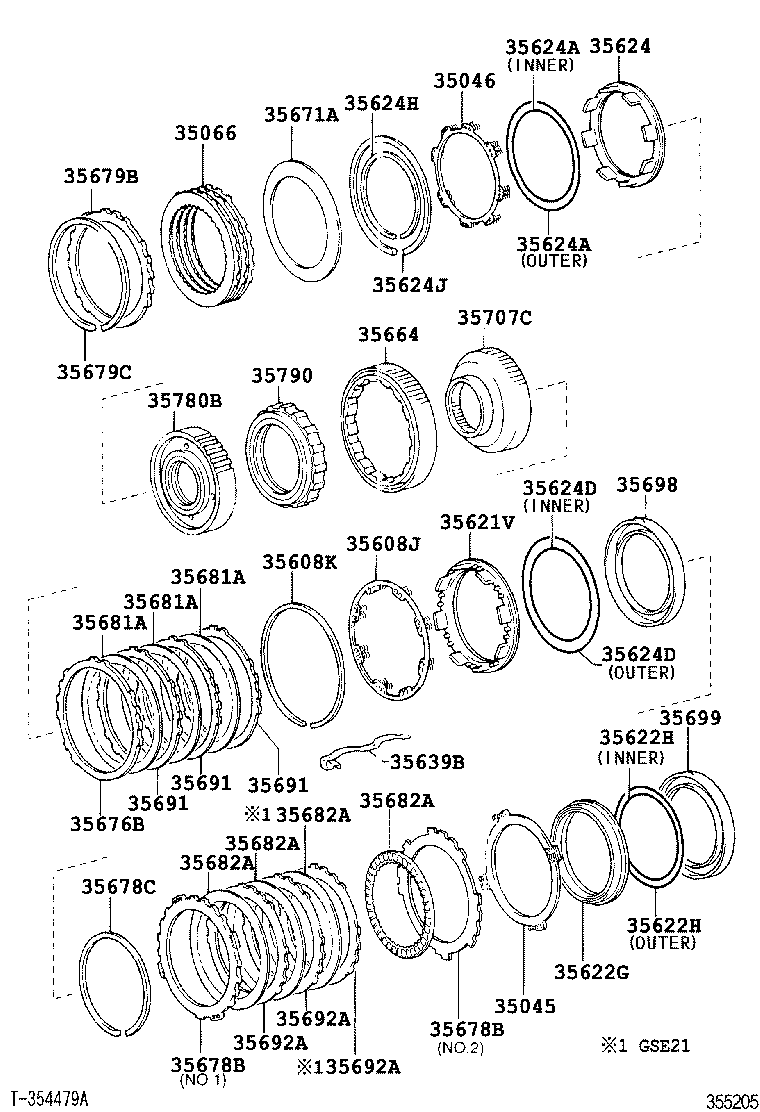 90301-C0018 RING, O (FOR 2ND BRAKE PISTON) product image