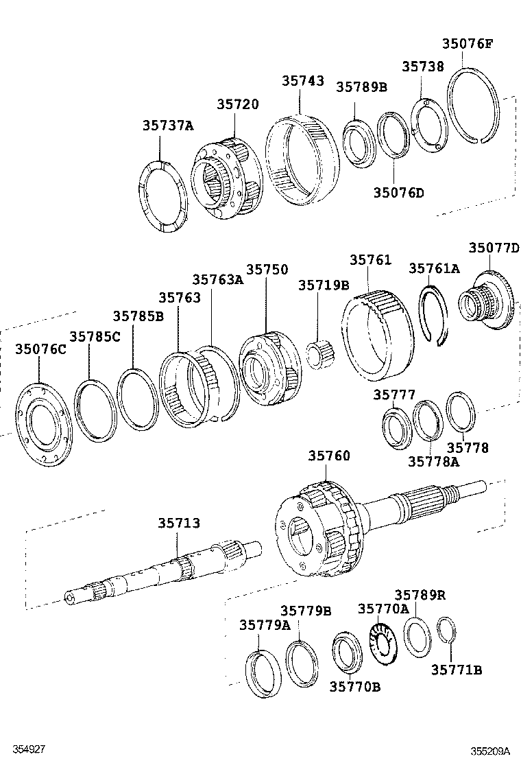 35760-0P010 GEAR ASSY, REAR PLANETARY product image