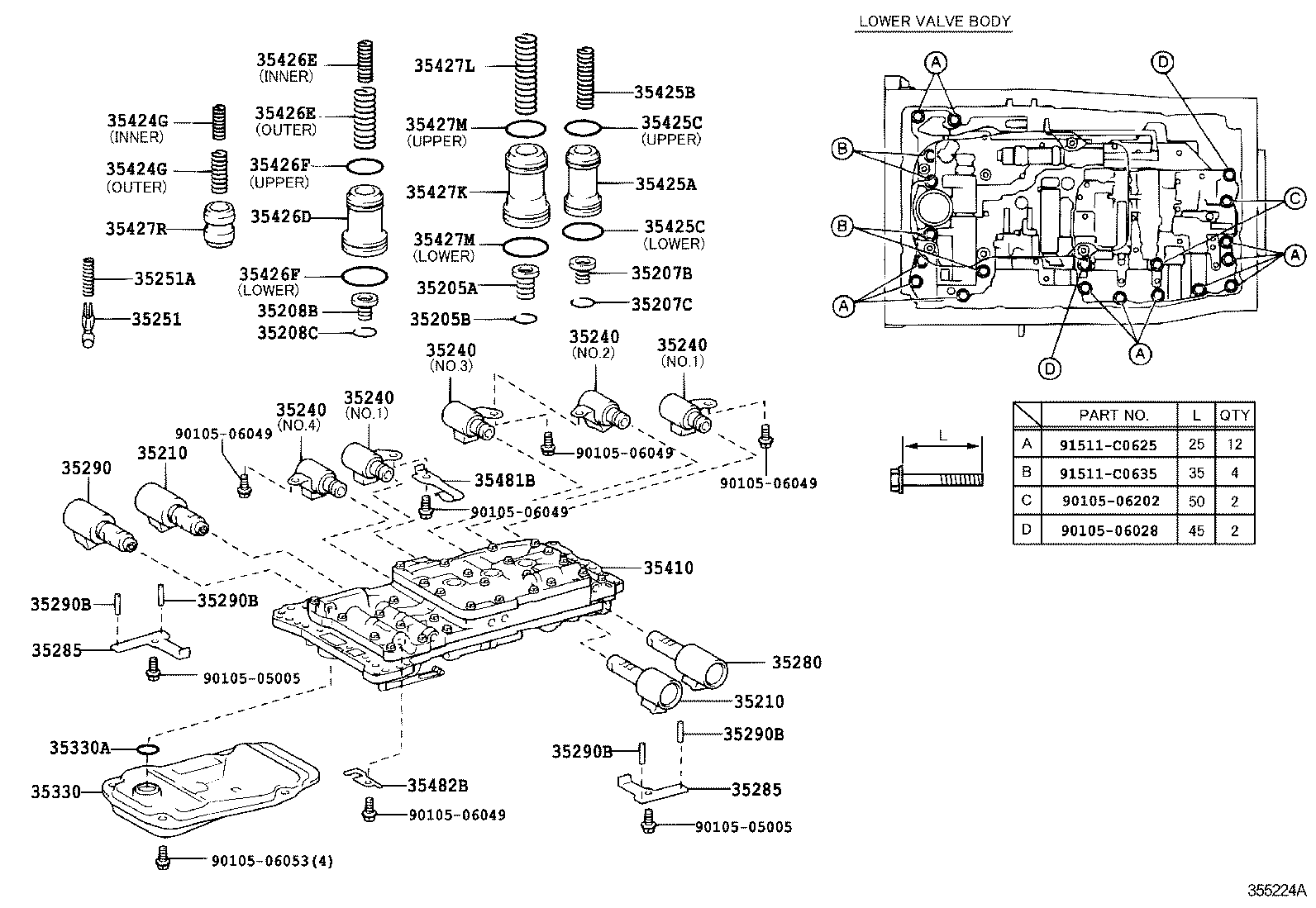 35330-22040 STRAINER ASSY, VALVE BODY OIL product image