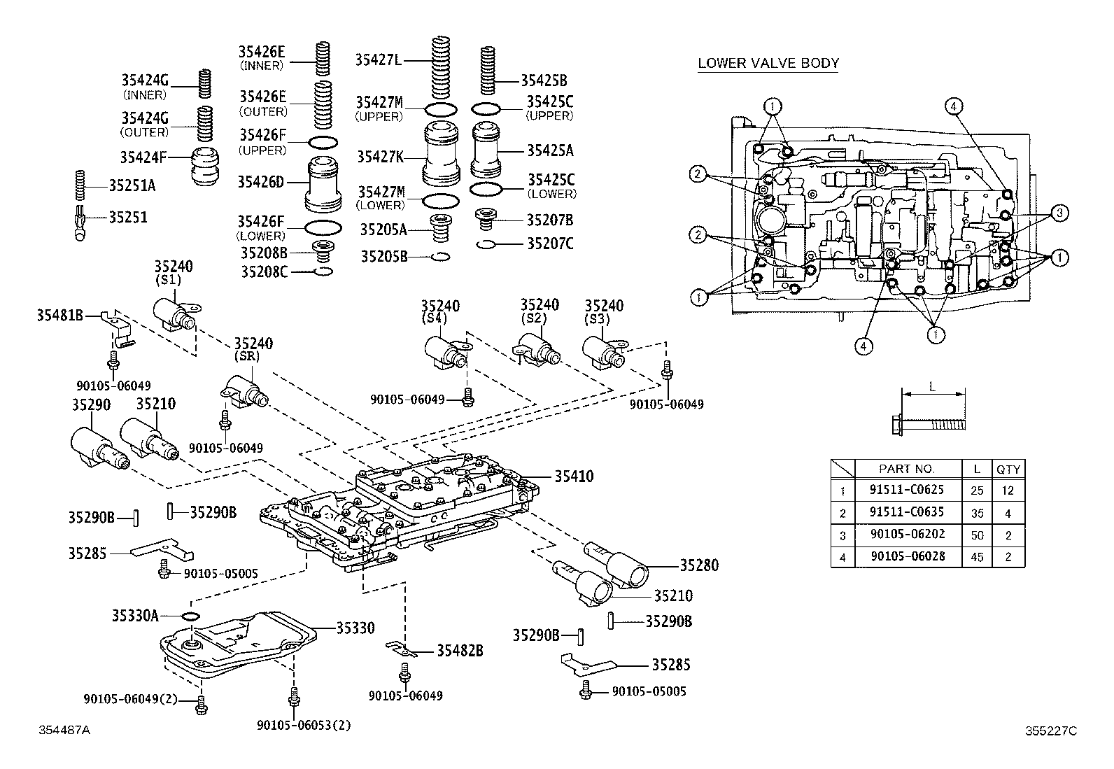 35208-30020 SPRING SUB-ASSY, C-3 ACCUMULATOR product image