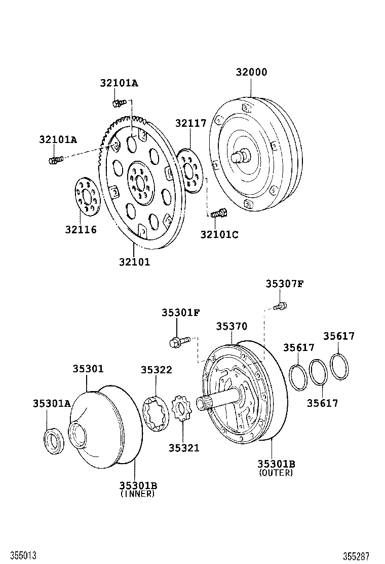 32101-50010 GEAR SUB-ASSY, DRIVE PLATE & RING product image
