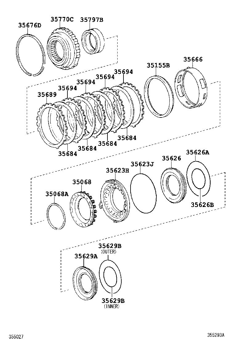 35683-50010 DISC, CLUTCH (FOR 1ST & REVERSE BRAKE) product image