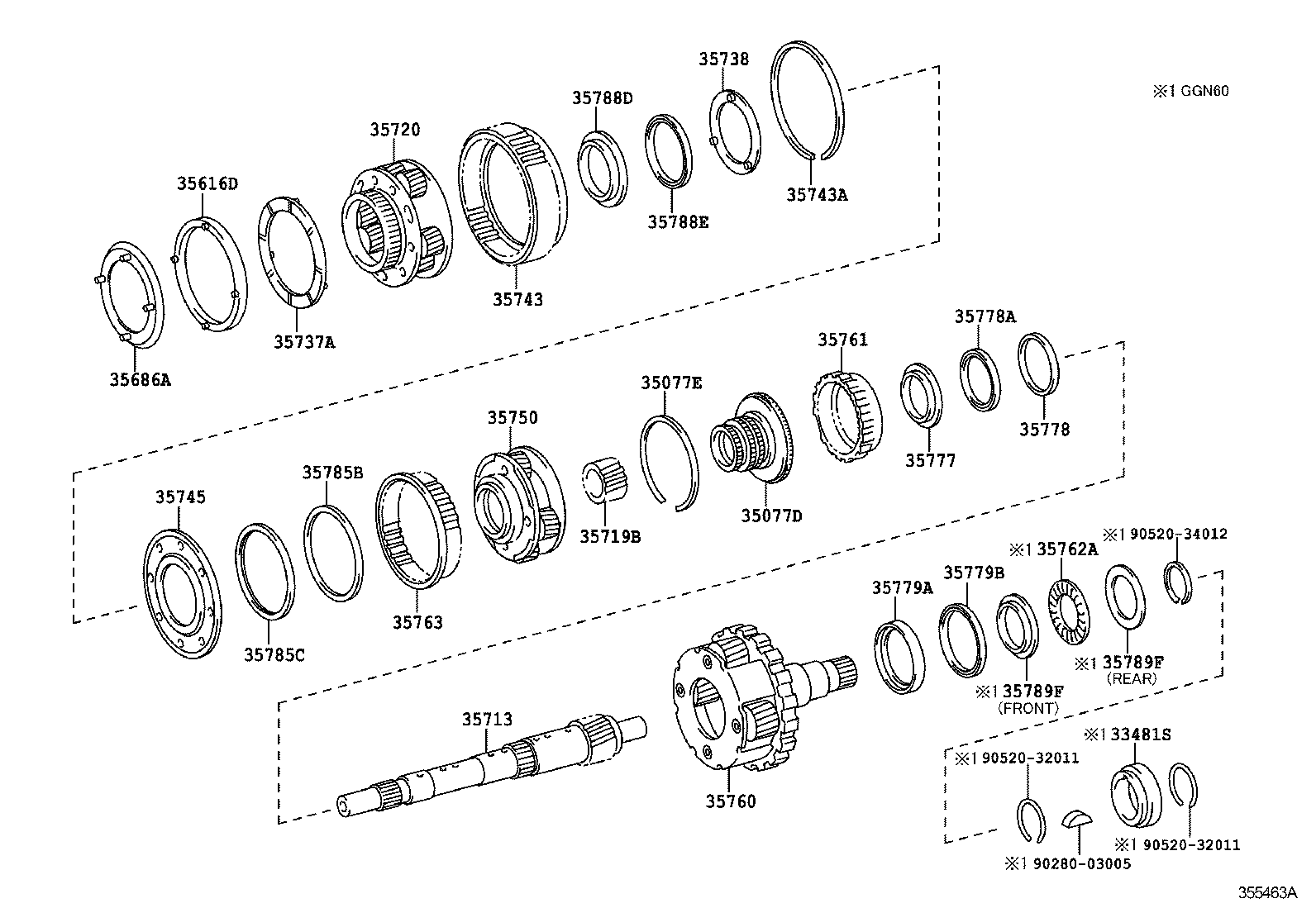 35760-71020 GEAR ASSY, REAR PLANETARY product image