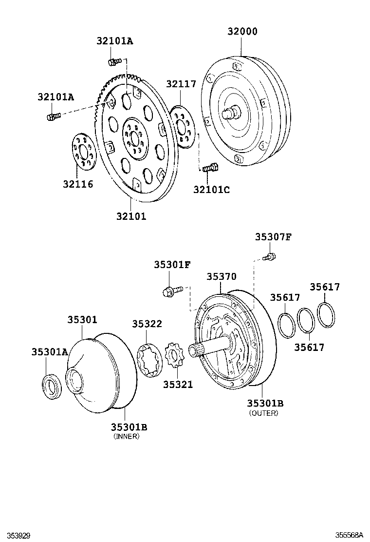 Toyota 35321-0C070 GEAR, FRONT OIL PUMP DRIVE