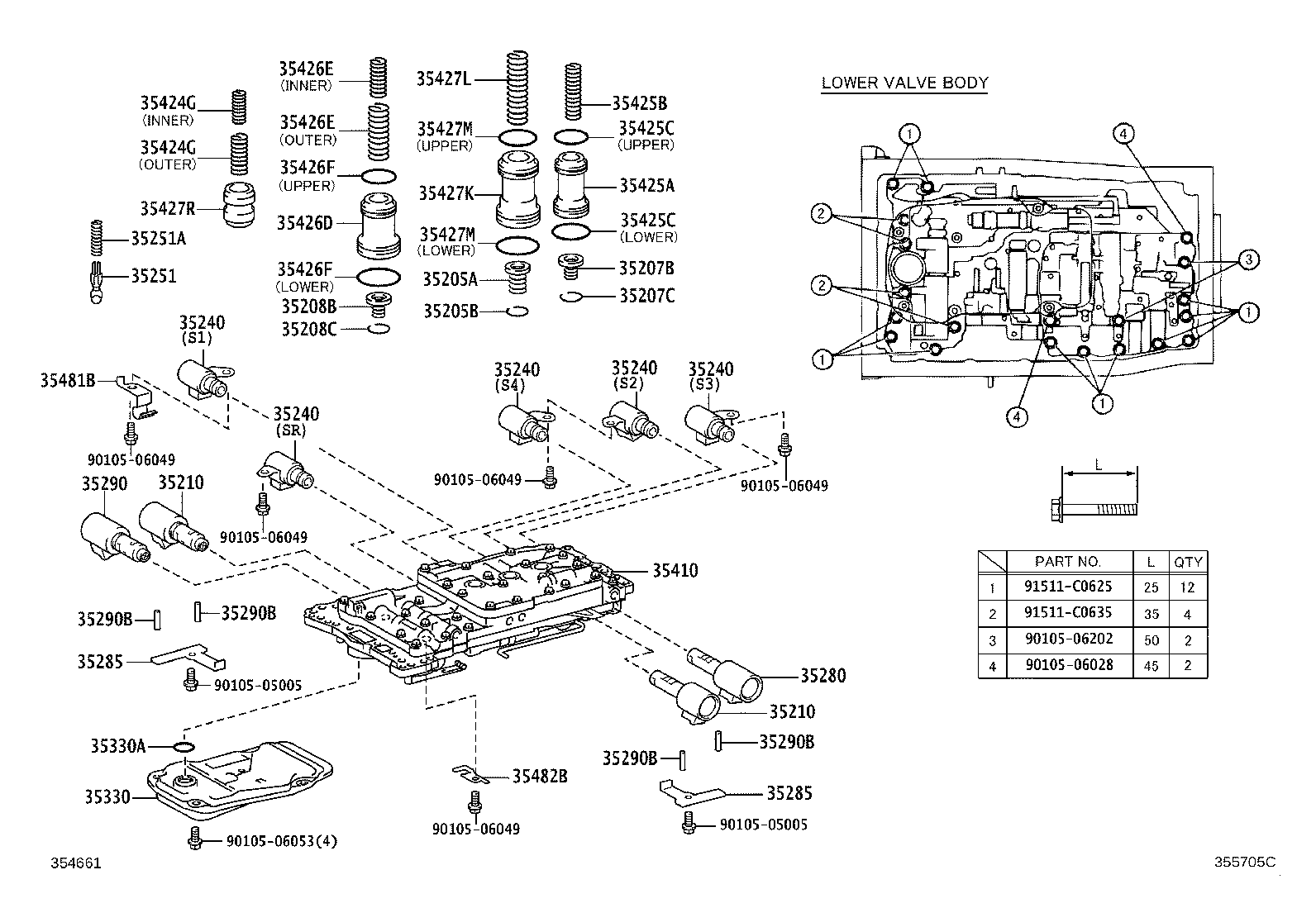 35208-30020 SPRING SUB-ASSY, C-3 ACCUMULATOR product image