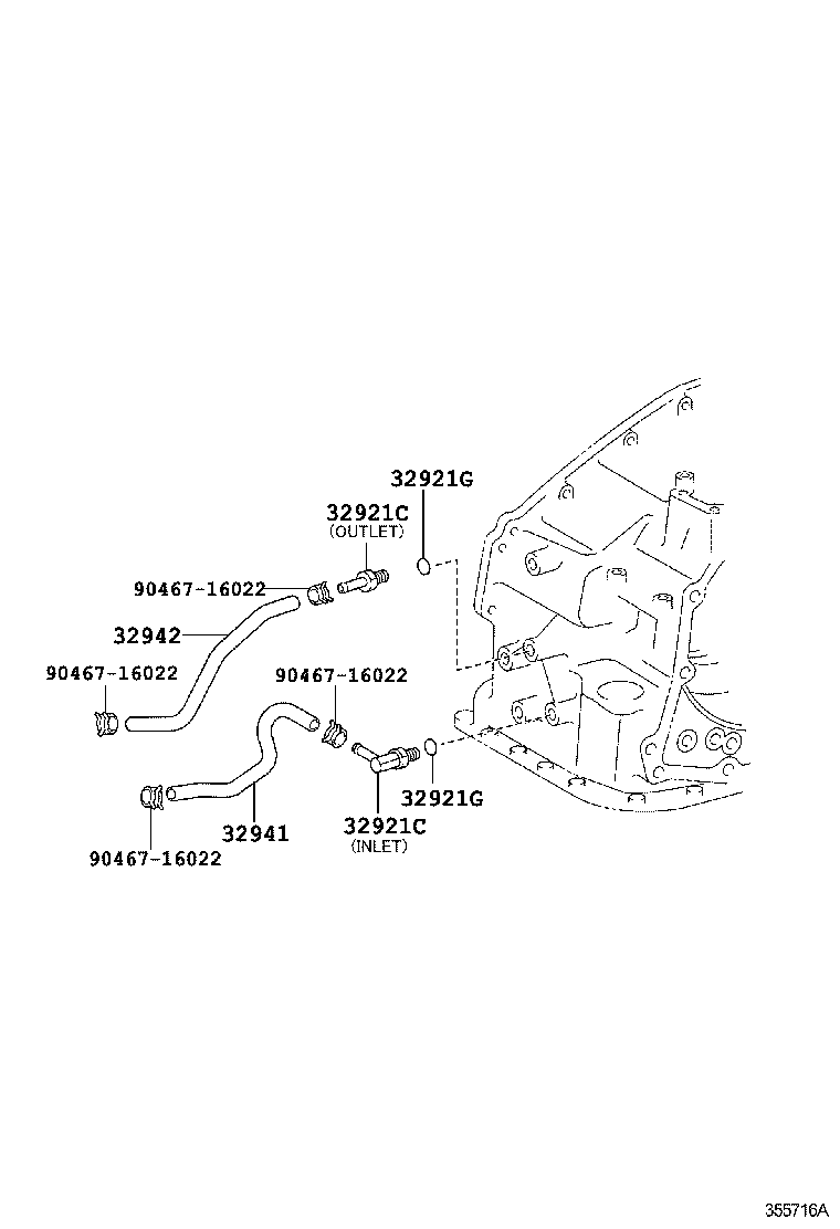 32921-06210 TUBE, OIL COOLER INLET, NO.1 product image