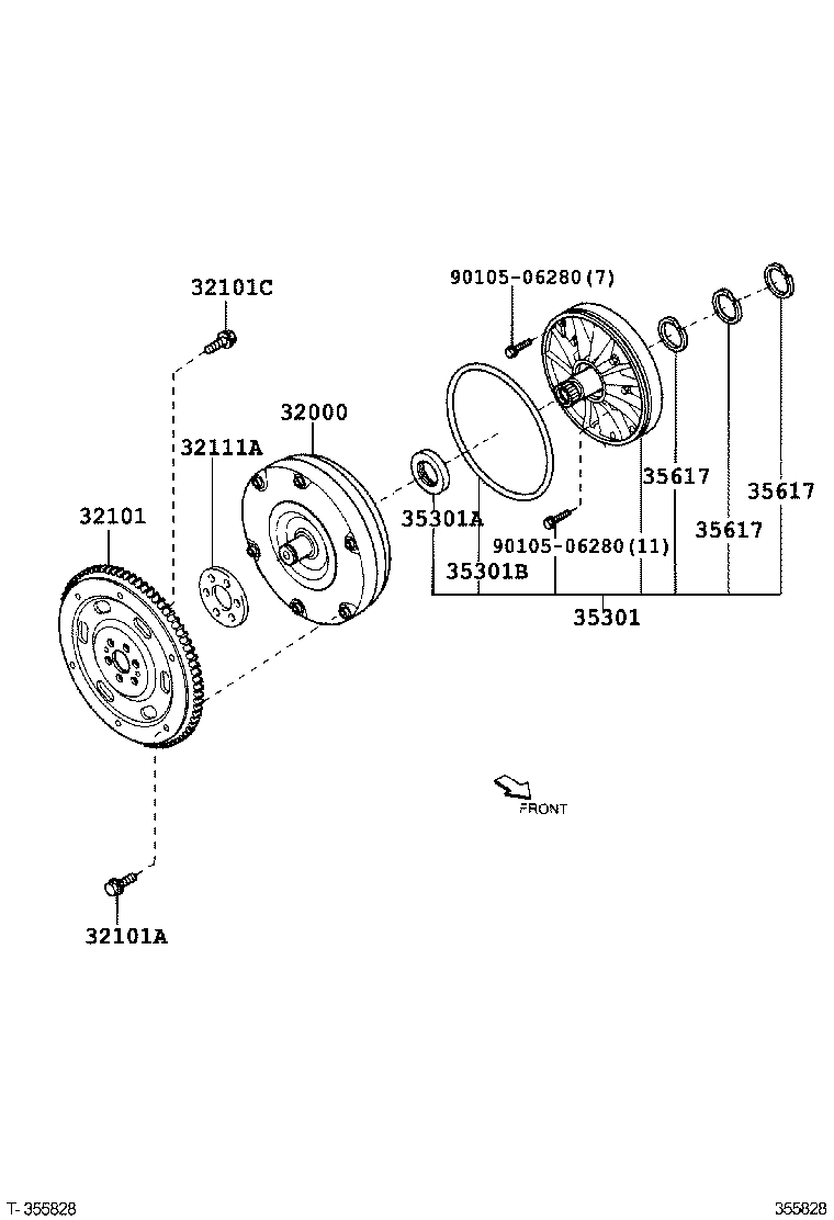 32117-0D030 SPACER, DRIVE PLATE, REAR product image