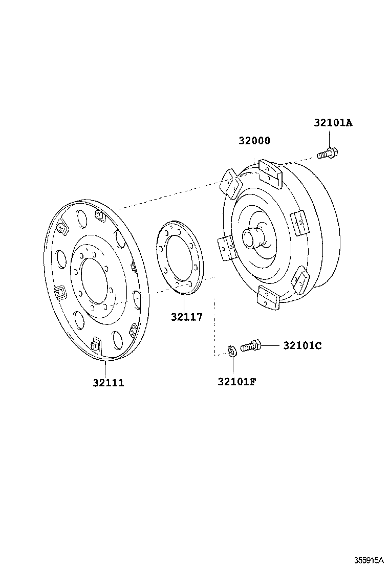 32117-65020 SPACER, DRIVE PLATE, REAR product image