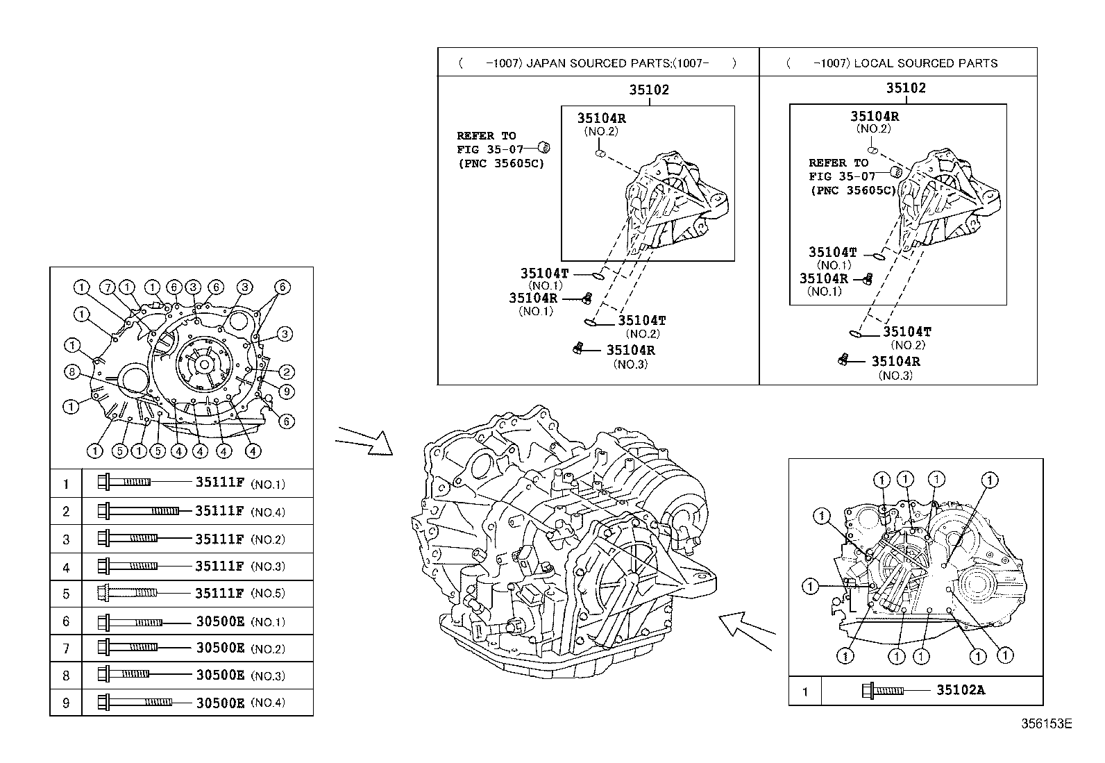 35104-08011 CASE SUB-ASSY, AUTOMATIC TRANSAXLE product image