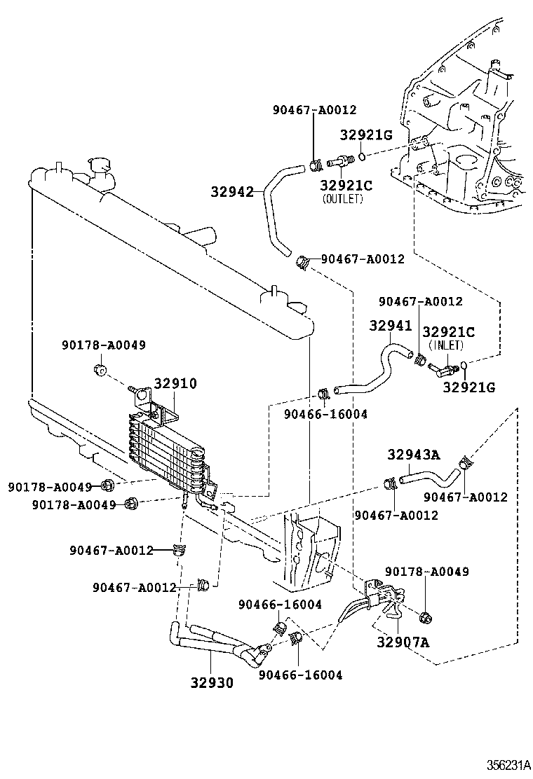 32907-41050 TUBE, OIL COOLER product image
