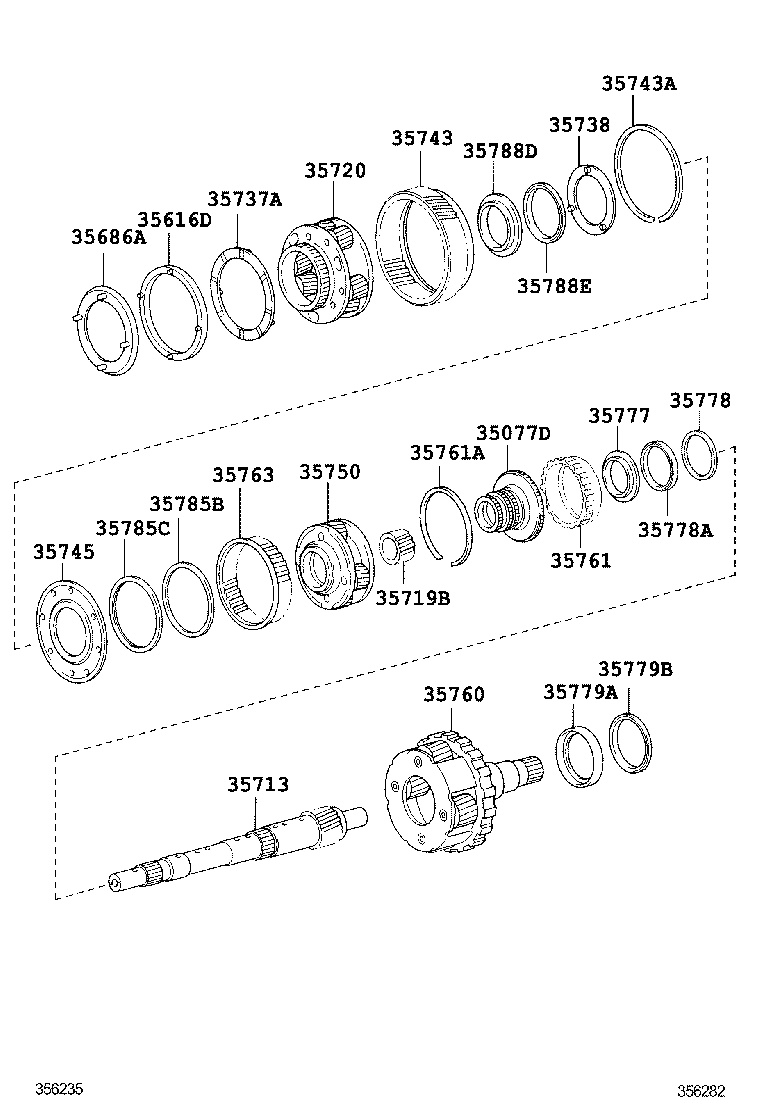 35760-60090 GEAR ASSY, REAR PLANETARY product image