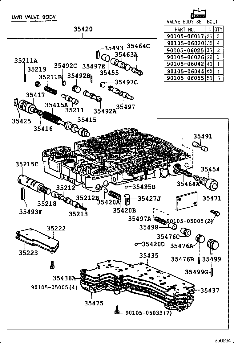 35410-30770 BODY ASSY, TRANSMISSION VALVE product image