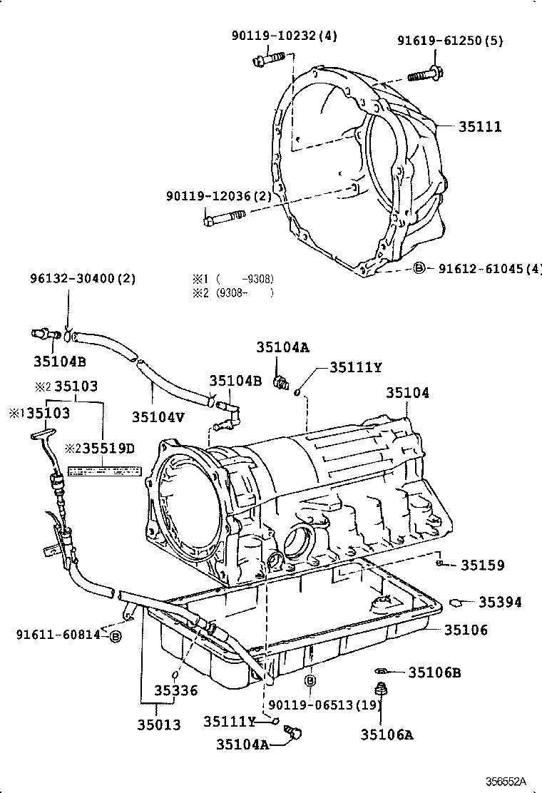 35013-30390 TUBE SUB-ASSY, TRANSMISSION OIL FILLER product image