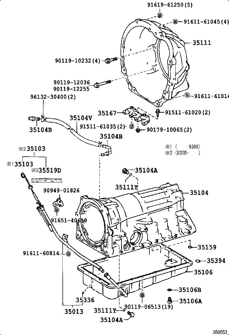 35013-30390 TUBE SUB-ASSY, TRANSMISSION OIL FILLER product image