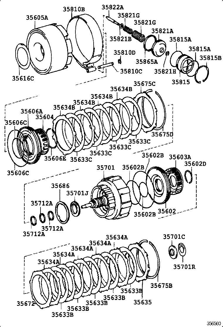 35605-30110 DRUM SUB-ASSY, DIRECT CLUTCH product image