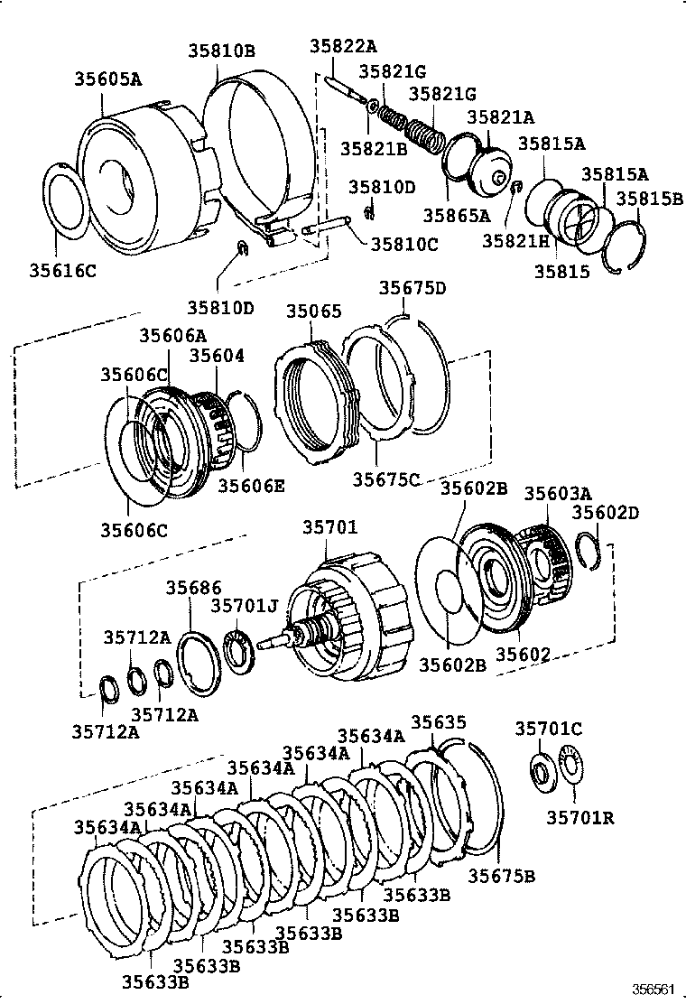 35605-30110 DRUM SUB-ASSY, DIRECT CLUTCH product image