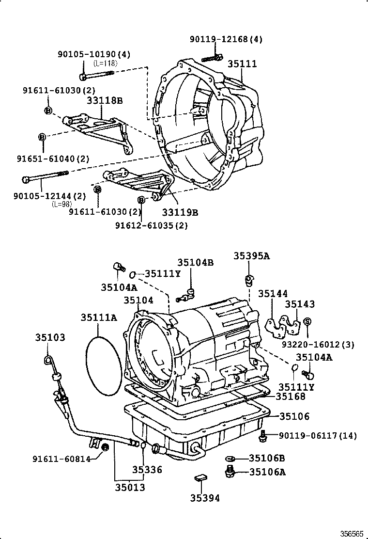 35013-30350 TUBE SUB-ASSY, TRANSMISSION OIL FILLER product image