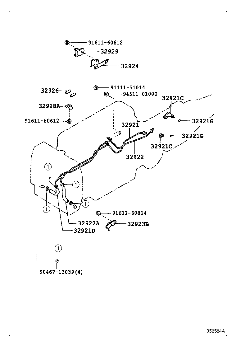 32941-30170 HOSE(FOR OIL COOLER INLET) product image